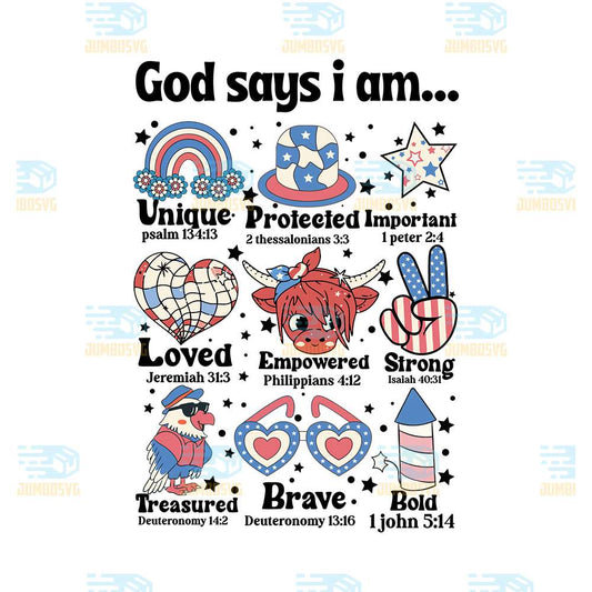 God-Says-I-Am-4th-Of-July-Png