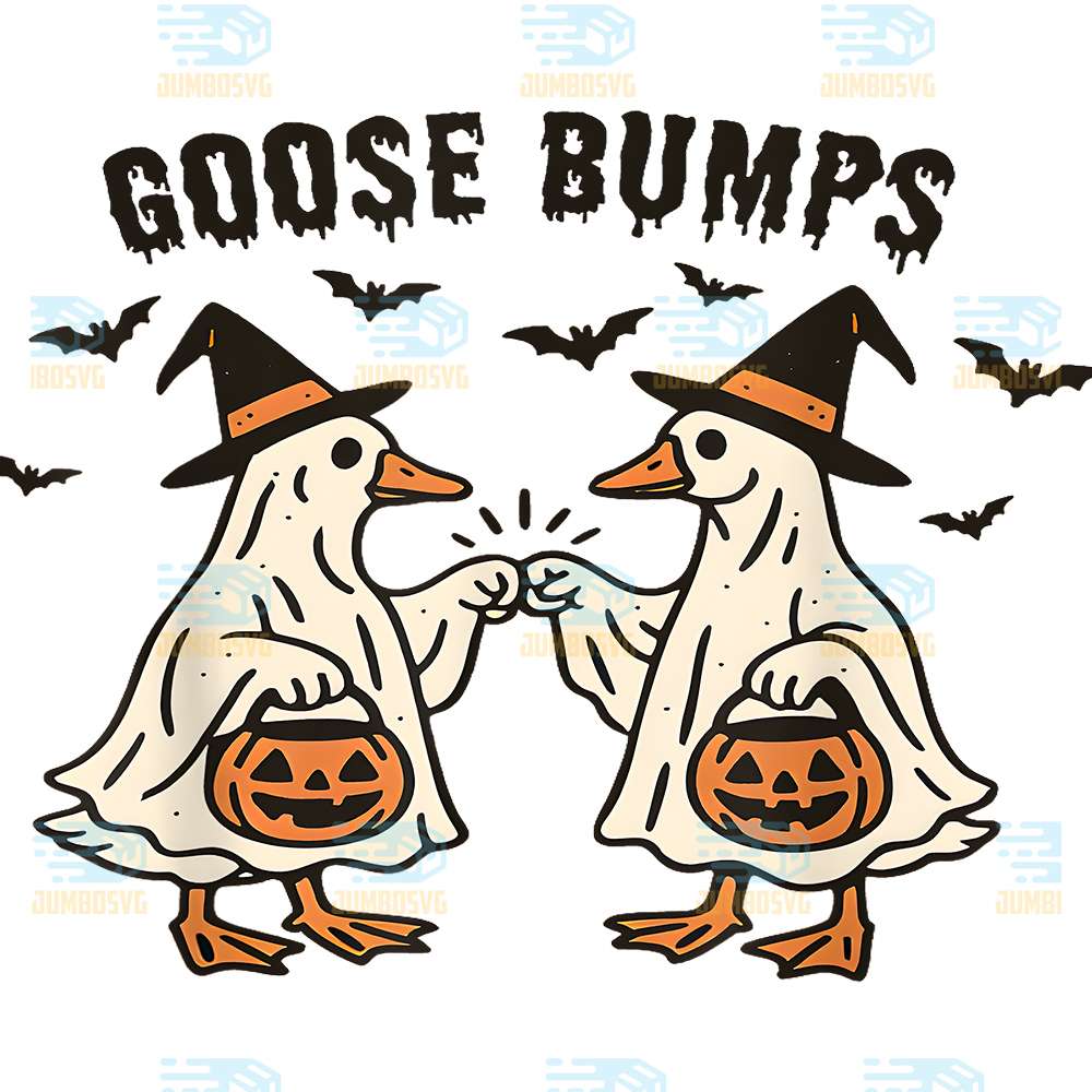 Goose-Bumps-Halloween-Goose-Ghost-Pumpkin-Goose-Fist-Bump-Png