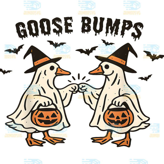 Goose-Bumps-Halloween-Goose-Ghost-Pumpkin-Goose-Fist-Bump-Png