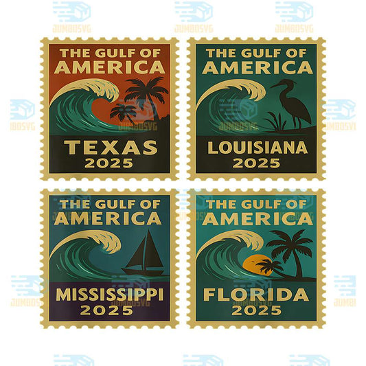 Gulf-Of-US-America-2025-Retro-Travel-USA-Beach-Png