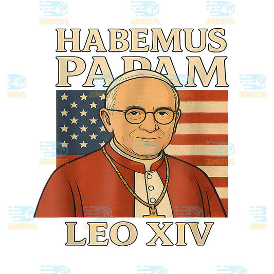 Habemus-Papam-Pope-Leo-XIV-American-Flag-Catholic-Png