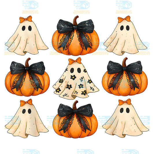 Halloween-Coquette-Bow-Pumpkin-Ghost-Spooky-Boo-Women-Girl-Png
