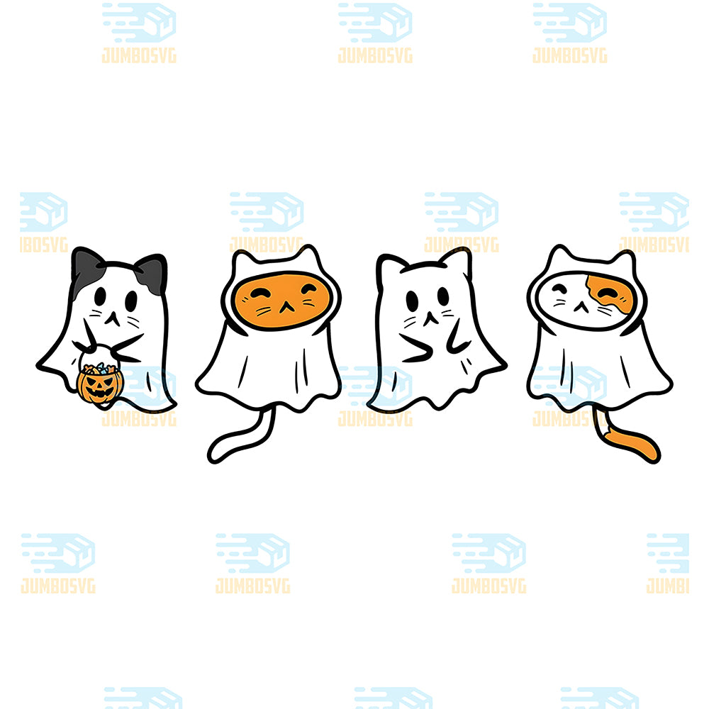 Halloween-Ghost-Cats-Kitty-Costume-Girls-Svg