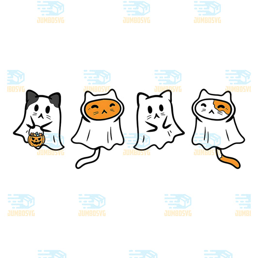 Halloween-Ghost-Cats-Kitty-Costume-Girls-Svg