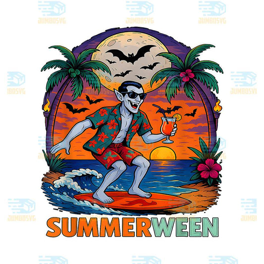 Halloween-Summer-Ween-Dracula-Costume-Beach-Party-Halloween-Png