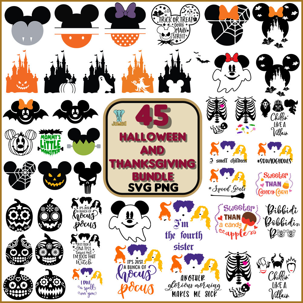 HalloweenAndThanksgivingSvgBundle