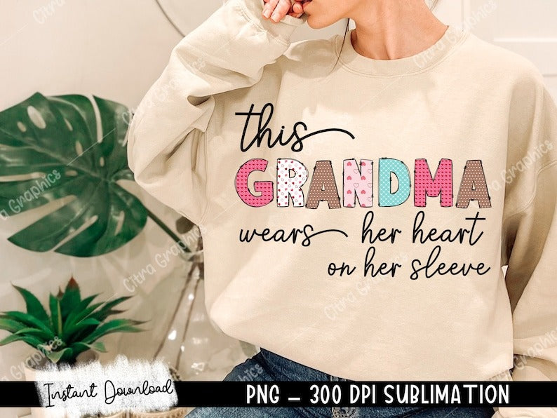 Heart on Her Sleeve Bundle, This Mama Wear Her Heart On Her Sleeve PNG, Mama Valentine Png, Mama Png, Mothers Day Png, Valentines Png