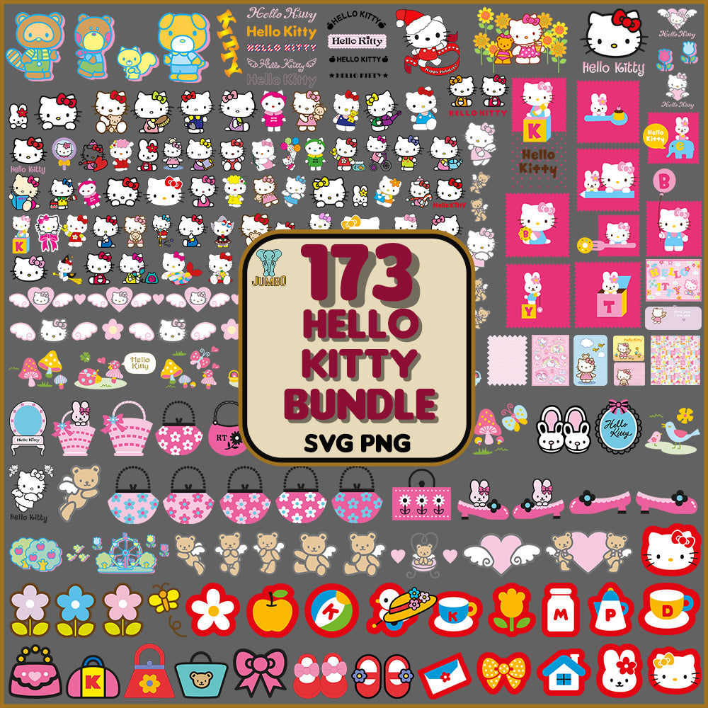 Hello Kitty Bundle Svg - Jumbosvg