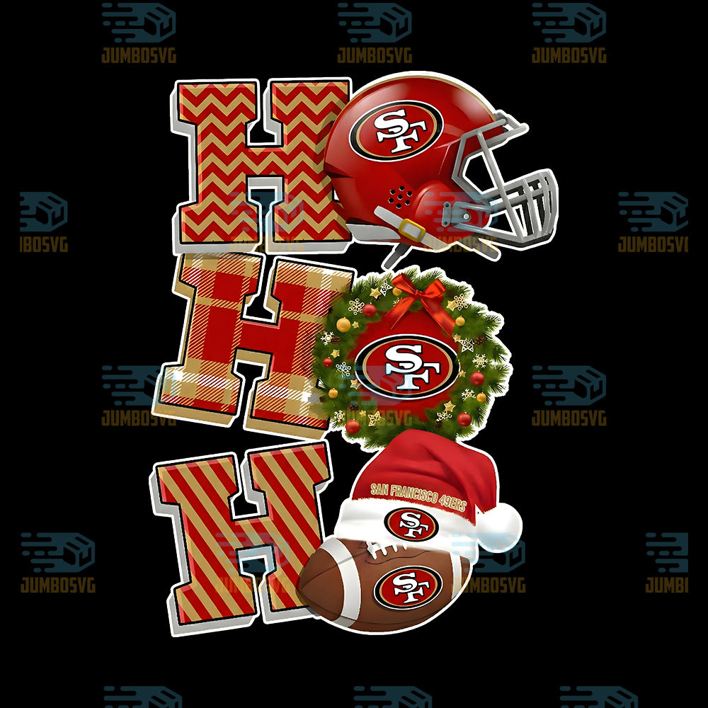 Ho-Ho-Ho-San-Francisco-49-ers-Png