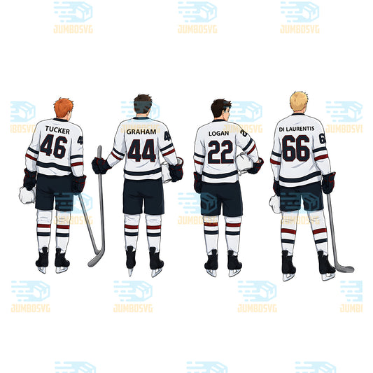 Hockey-Team-Players-Back-View-Png