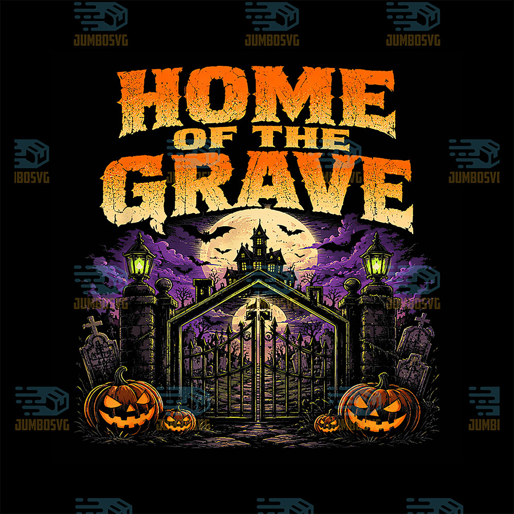 Home-Of-The-Grave-Haunted-Cemetery-Halloween-Svg
