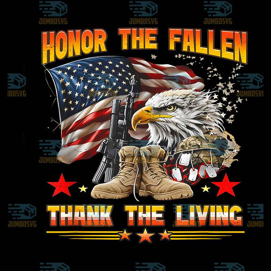 Honor-The-Fallen-Thank-The-Living-Veterans-Flag-Usa-Png