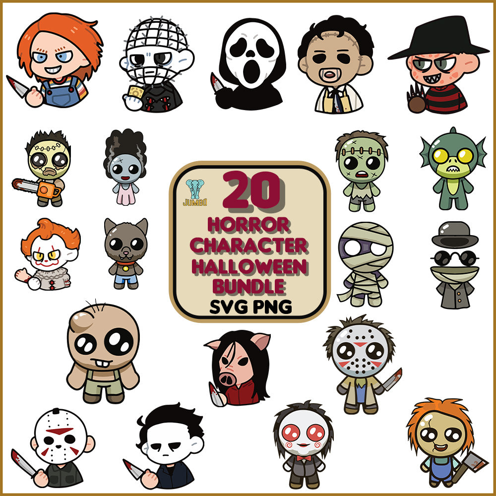 HorrorCharacterHalloweenSvgBundle