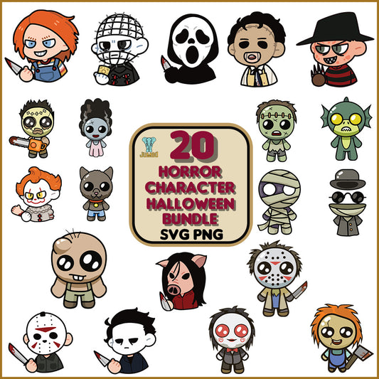 HorrorCharacterHalloweenSvgBundle