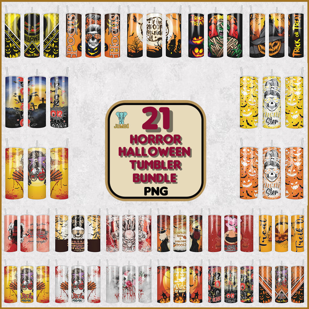 HorrorHalloweenTumblerPngBundle1