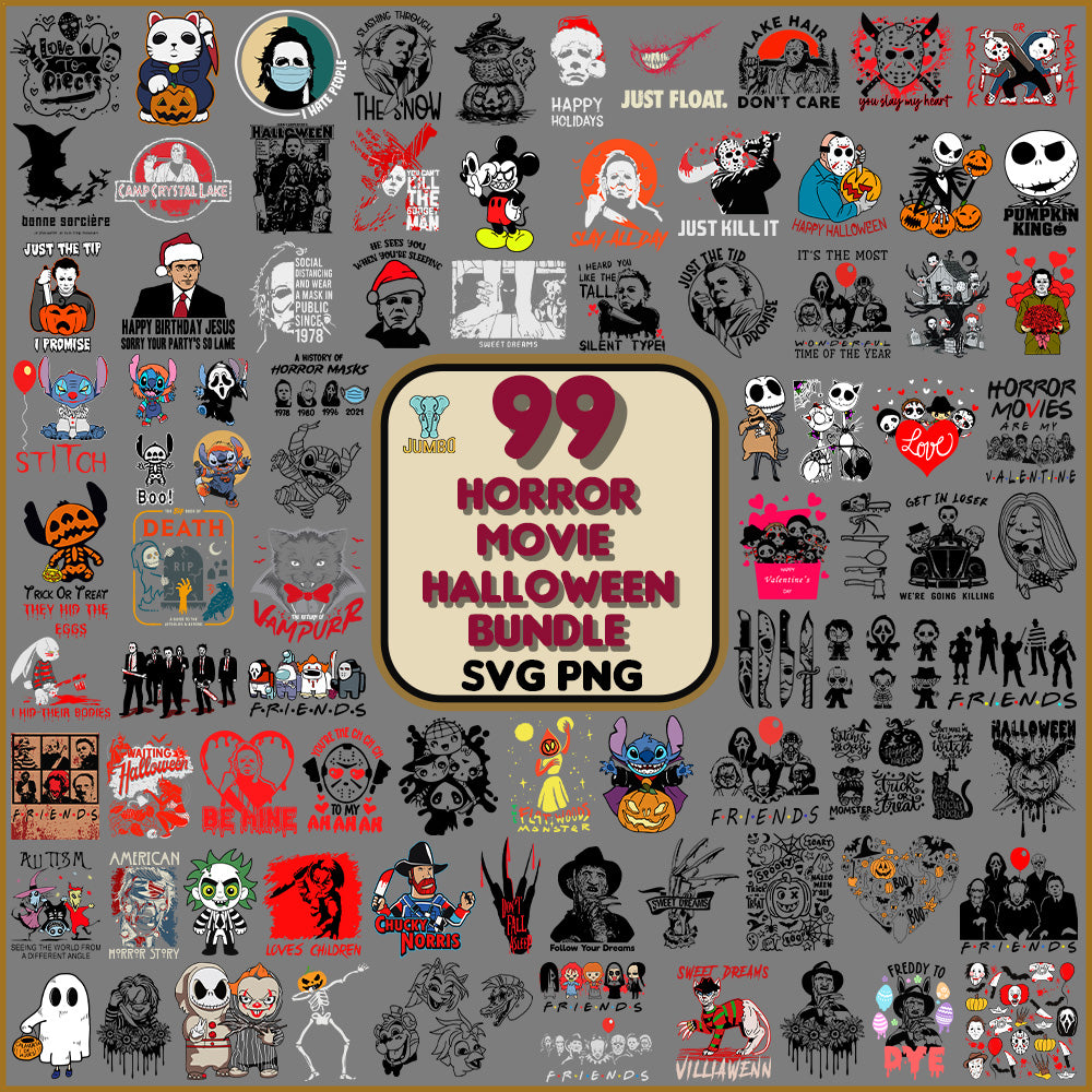 HorrorMovieHalloweenSvgBundle