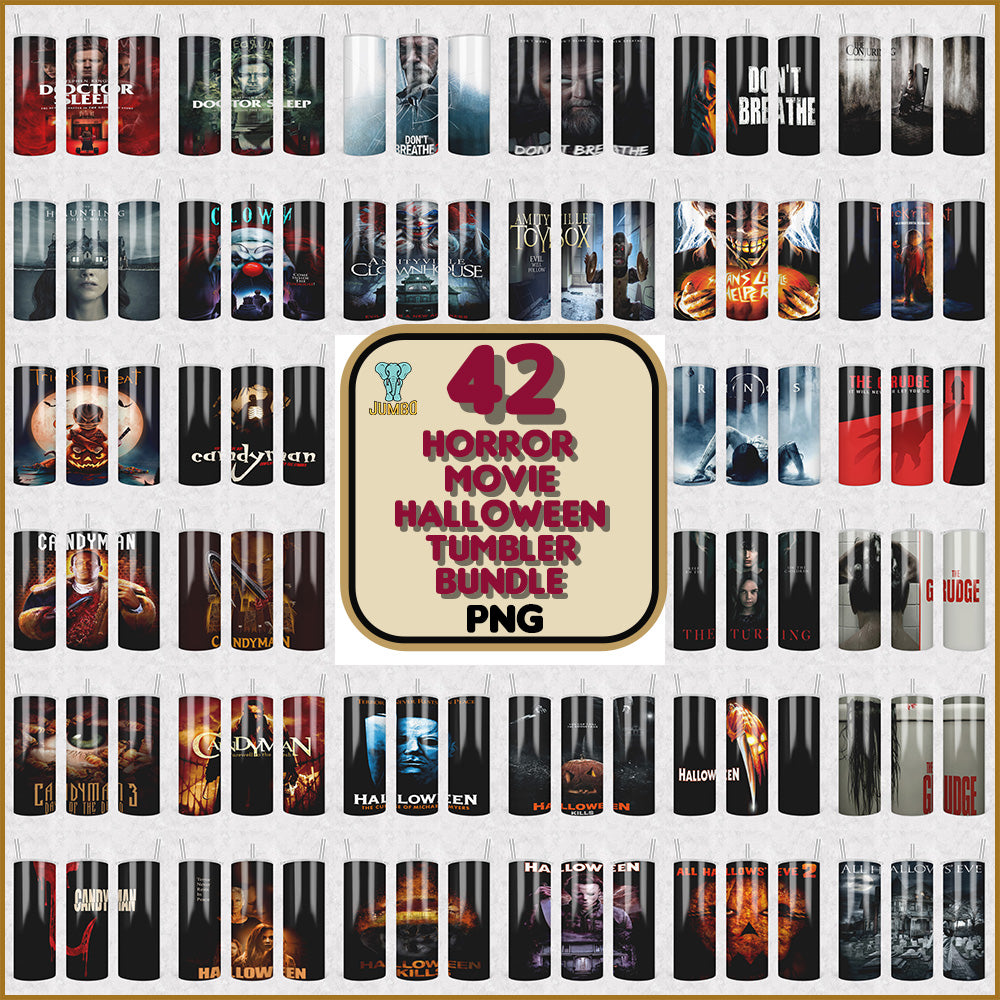 HorrorMovieHalloweenTumblerPngBundle