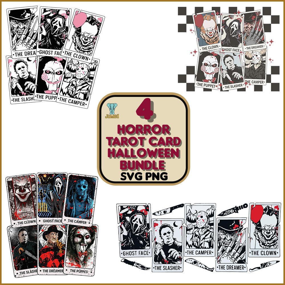 HorrorTarotCardHalloweenSvgBundle