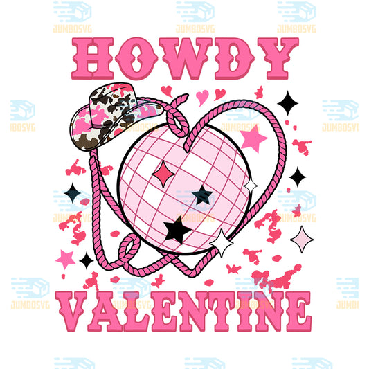 Howdy-Valentine-Png-Pink-Western-Cowboy-Heart-Png-Disco-Ball-Cowgirl-Valentine-Png