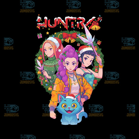 Huntrix-Characters-Christmas-Png