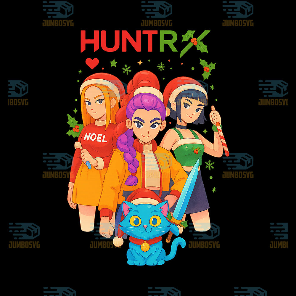Huntrix-Girl-Group-Christmas-Png