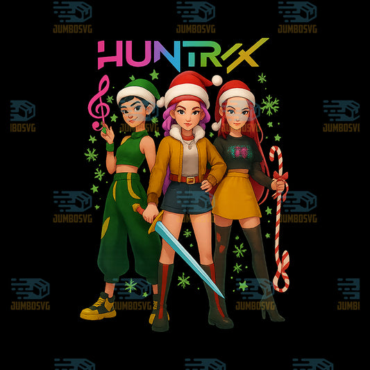 Huntrix-Kpop-Band-Christmas-Png