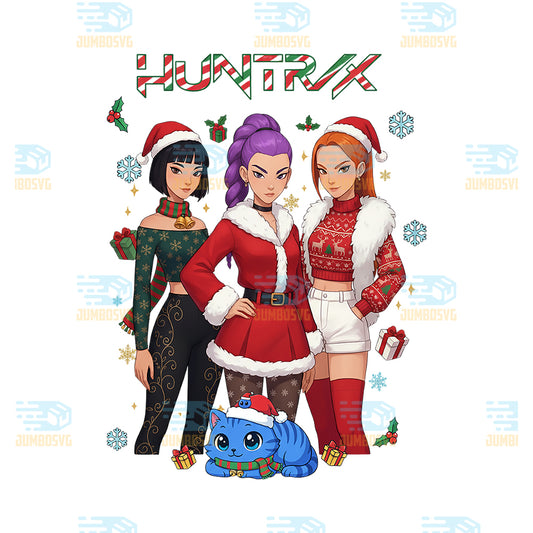 Huntrix-Saja-Girls-Christmas-Png