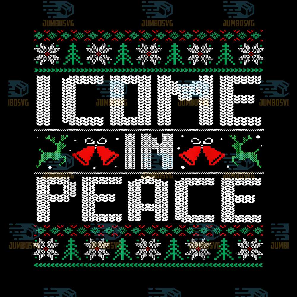 I-Come-In-Peace-Matching-Ugly-Christmas-Png