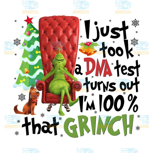 I-Just-Took-A-DNA-Test-Turns-Out-I-m-100-That-Grinch-Christmas-Png