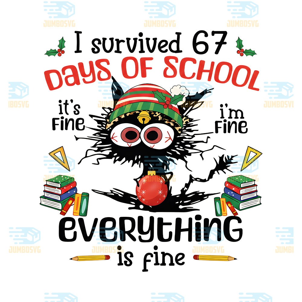 I-Survived-67-Days-Of-School-Black-Cat-Christmas-Png