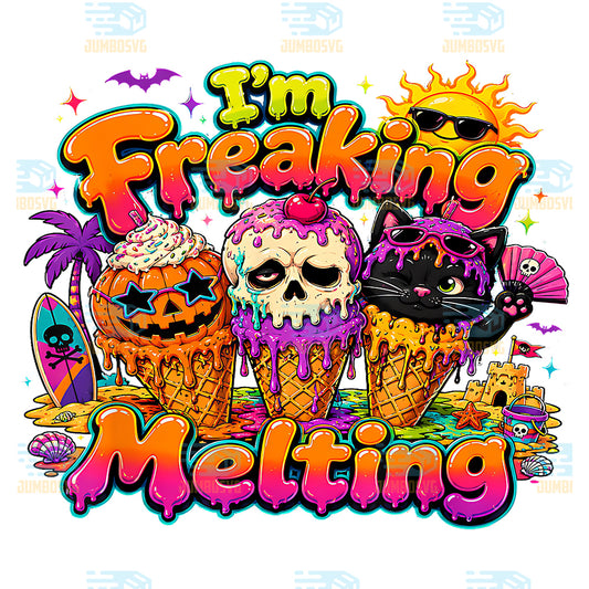 I-m-Freaking-Melting-Spooky-Summer-Tropical-Halloween-Zombie-Png