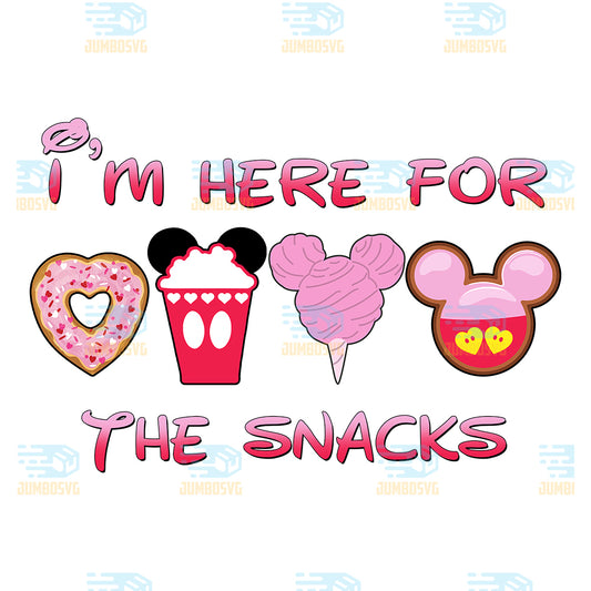 I-m-Here-For-The-Snacks-Disney-Valentine-Png