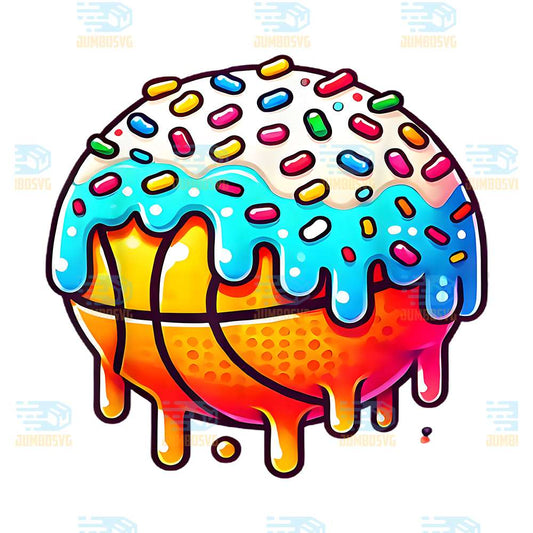 Ice-Cream-Basketball-Drip-Boys-Girls-Kids-Basketball-Stuff-Png