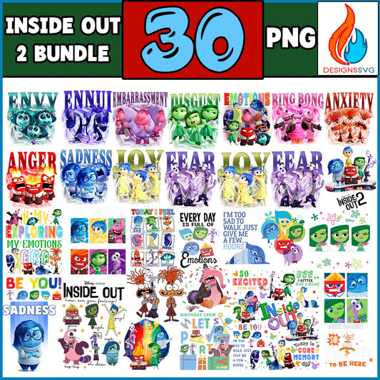 30 Inside Out It's Okay To Feel All The Feels Png, Digital Download