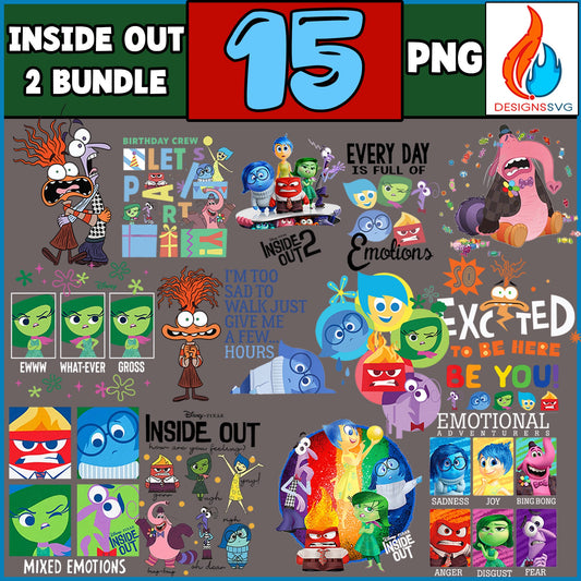 15 Inside Out Png, Digital Download