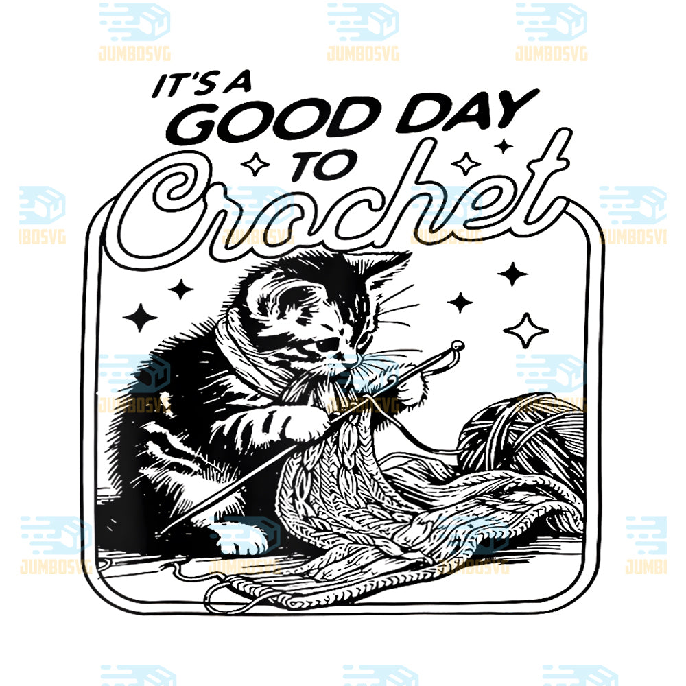 It-s-A-Good-Day-To-Crochet-Girl-Women-Gift-Raglan-Baseball-Png