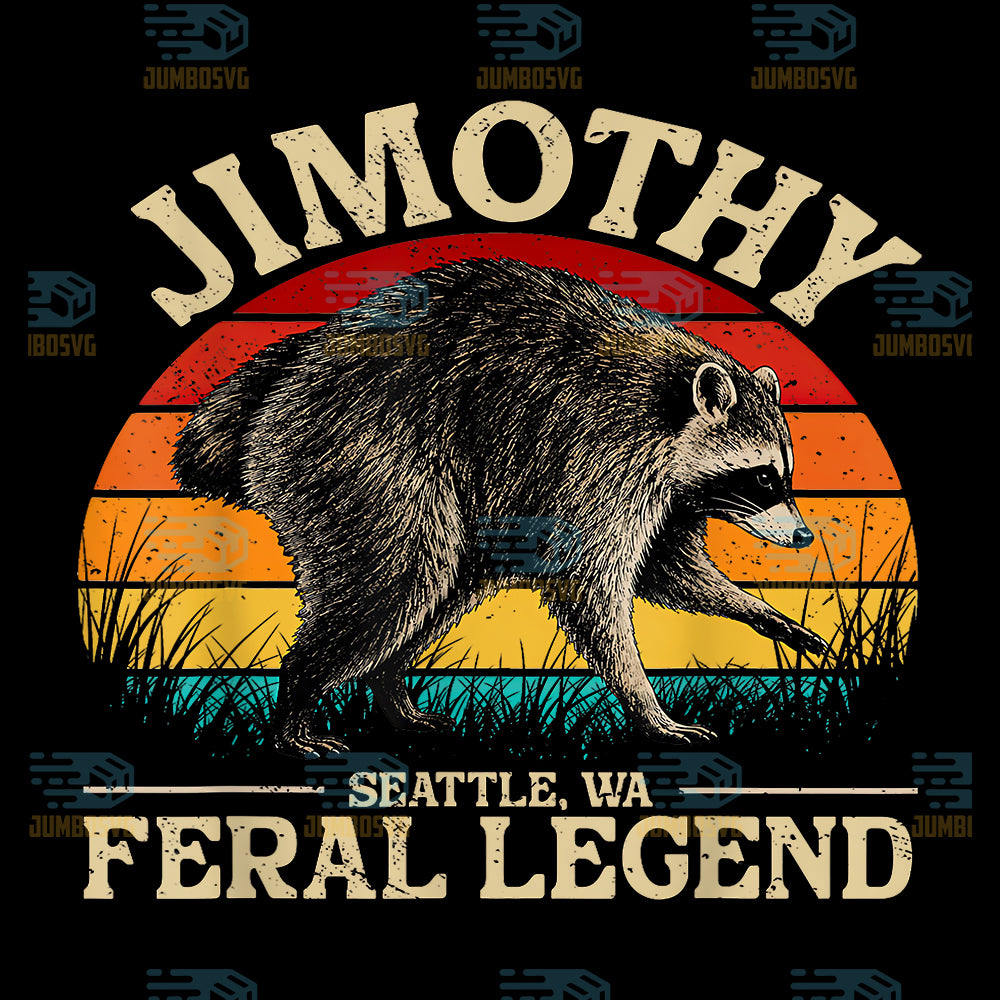 Jimothy-Seattle-Wa-Feral-Legend-Raccoon-Svg