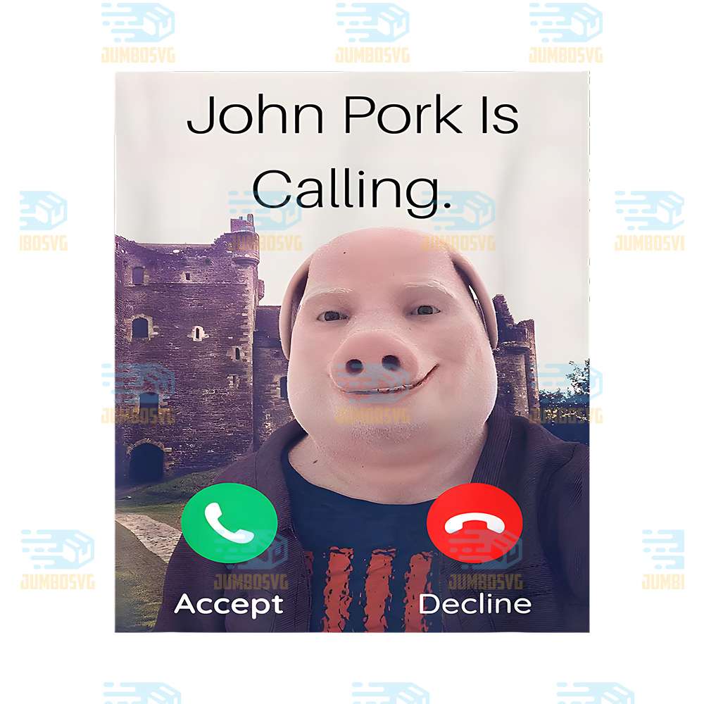 John-Pork-Is-Calling-Funny-Answer-Call-Phone-Png