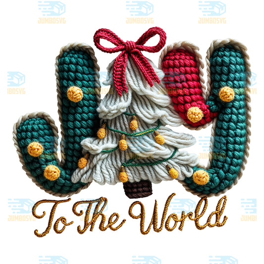 Joy-To-The-World-Yarn-Crochet-Christmas-Png