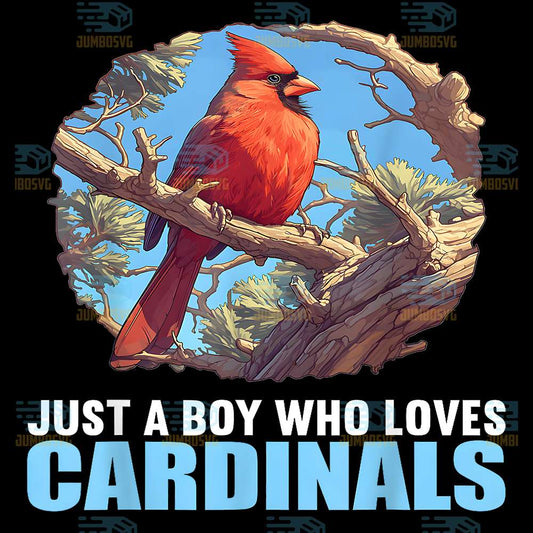 Just-A-Boy-Who-Loves-Cardinals-Bird-Png