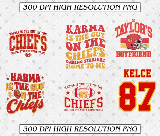 Karma is the guy on the chiefs png, Instant Download