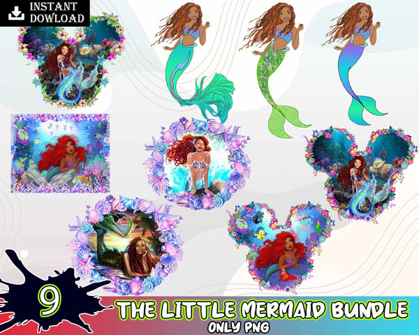 9+ Little Mermaid PNG, Purple, Black Queen, Mermaid, Empowerment, Woman PNG, Instant Download