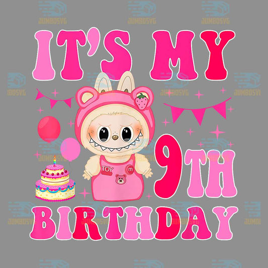 Labubu-It-s-My-9th-Birthday-Png