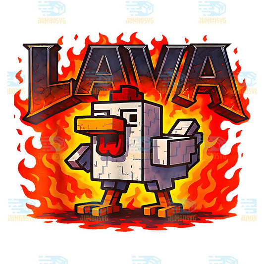 Lava-Chicken-Pixel-Game-Png
