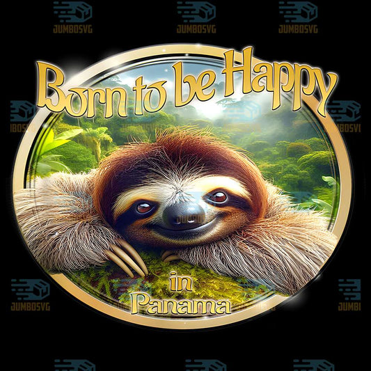 Lazy-Sloth-Born-To-Be-Happy-In-Panama-Png
