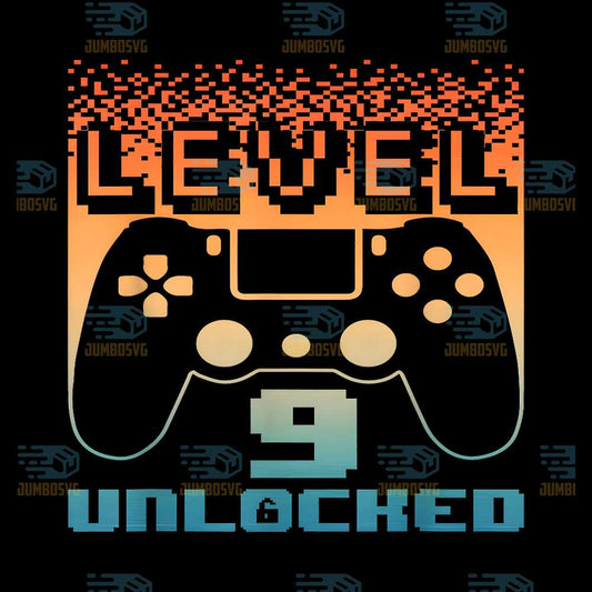 Level-9-Unlocked-Gamer-9-Year-Old-Png