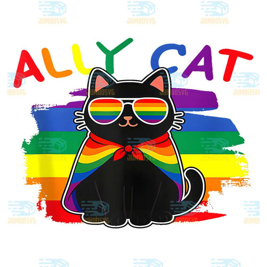 Lgbt-Ally-Cat-Be-Kind-Gay-Rainbow-Png