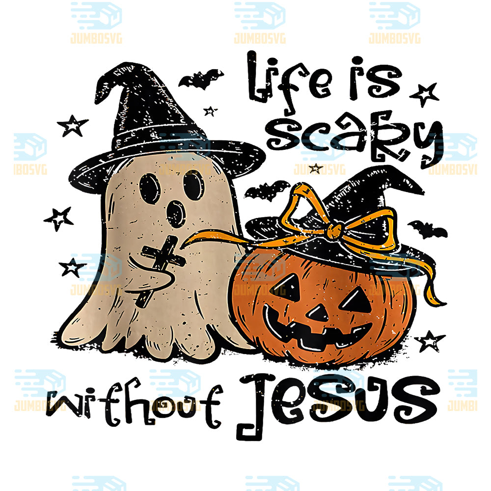Life-Is-Scary-Without-Jesus-Christian-Halloween-Png