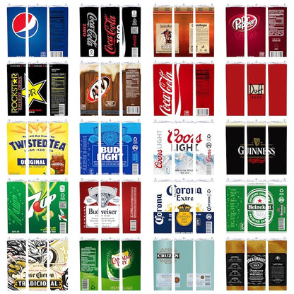 Liquor & Soda 550+ Design Bundle Tumbler Wrap Print Shop Starter Pack, 20oz Sublimation Skinny Tumbler 9.3x8.2 inch PNG Beverage Beer Drinks - Jumbosvg