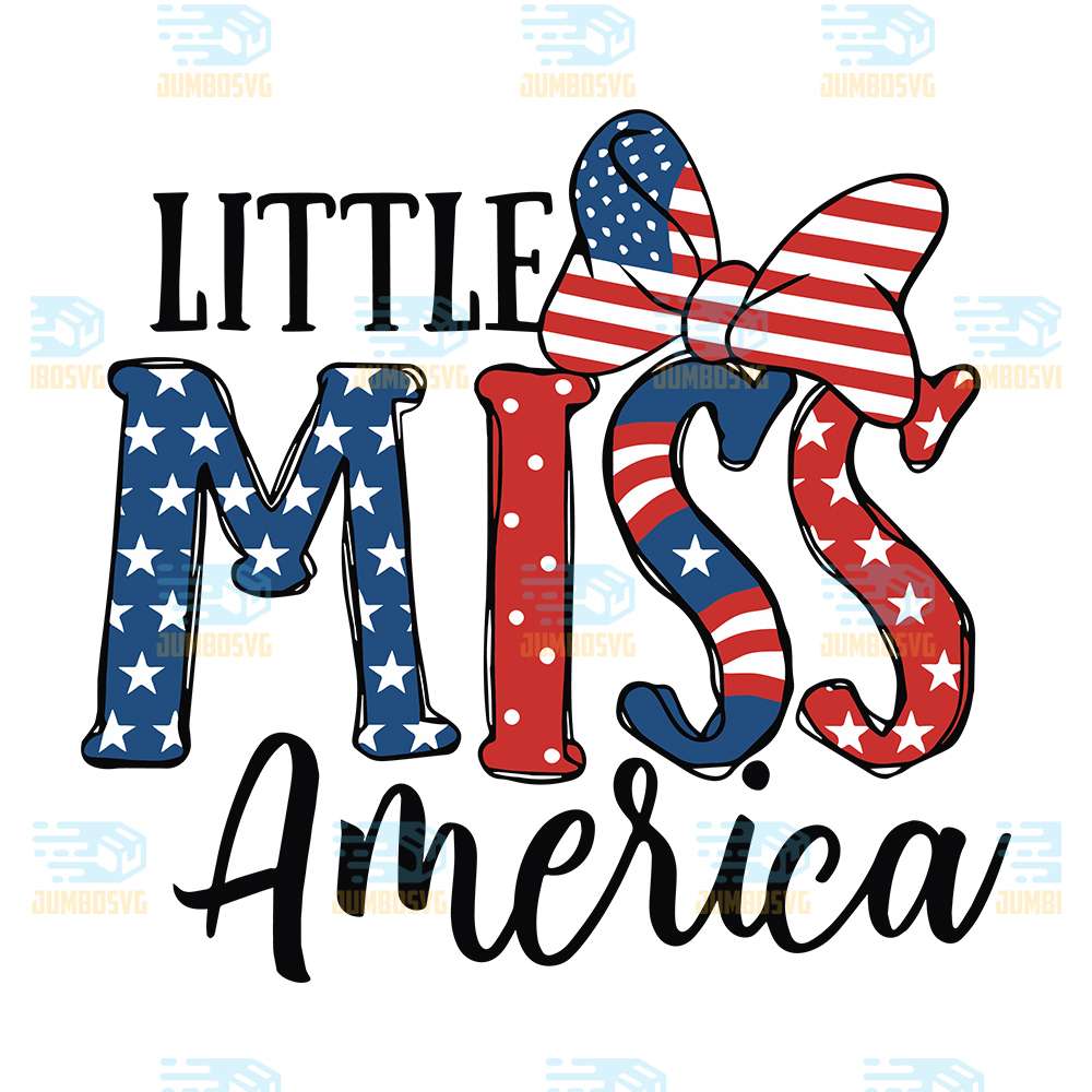 Little-Miss-America-4th-Of-July-Svg